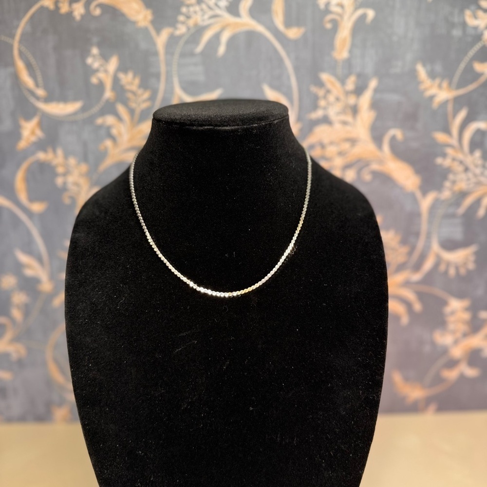 Vintage Estate Silver Toned Minimalist Chain Necklace Lot A72